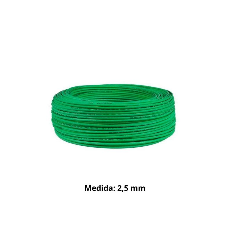 CABLE LIBRE HALOGENO 2,5MM VERDE H07Z1-K