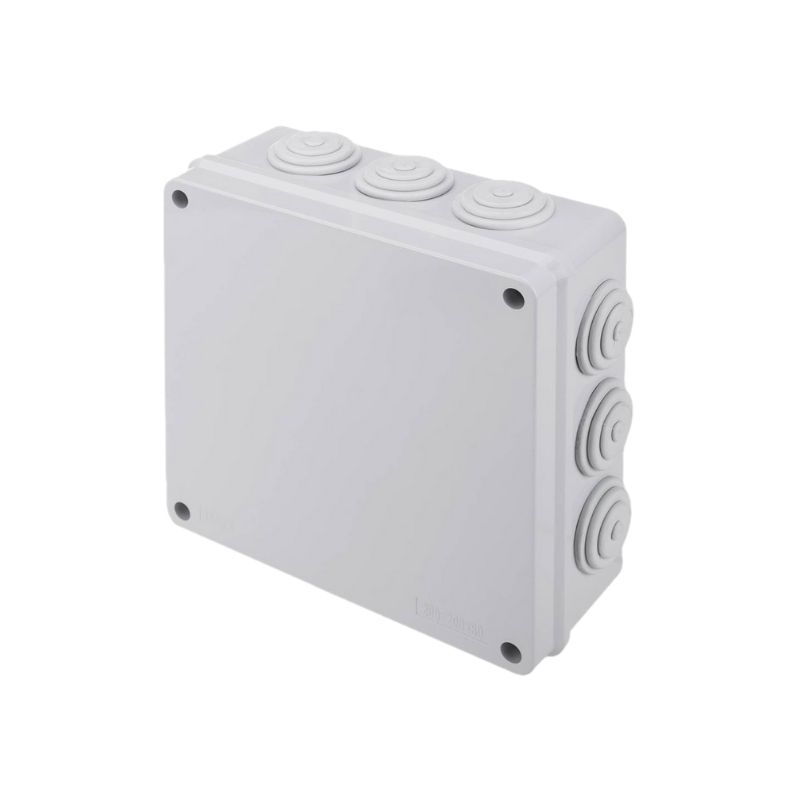 CAJA DE DERIVACION ESTANCO 200x200x80MM PLÁSTICA C/CONOS