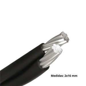 CABLE ALUMINIO PREENSAMBLADO 2X16MM NEUTRO AISLADO
