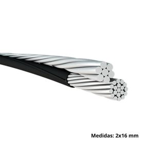 CABLE ALUMINIO PREENSAMBLADO 2X16MM NEUTRO DESNUDO