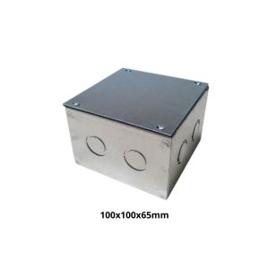 CAJA METALICA 100MMx100MMx65MM ZINCADA
