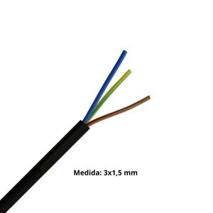 CORDON 3X1,5 MM H05VV-F NEGRO