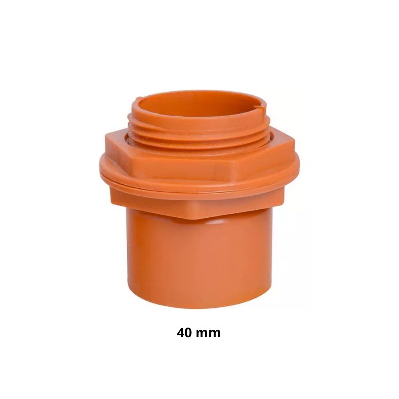 TERMINAL CON TUERCA 40MM PVC